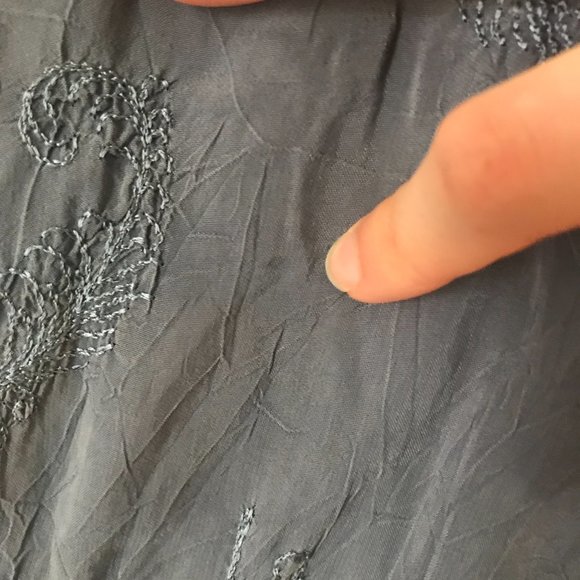 Vintage Johnny Was Collection Embroidered Cornflower Reversible Maxi Dress - Picture 4 of 15